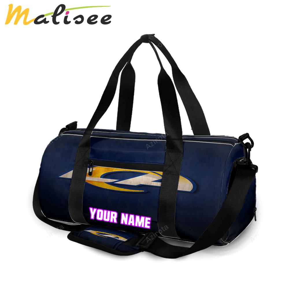 Los angeles rams la navy wood personalized name travel bag gym bag 962 Travel Bag