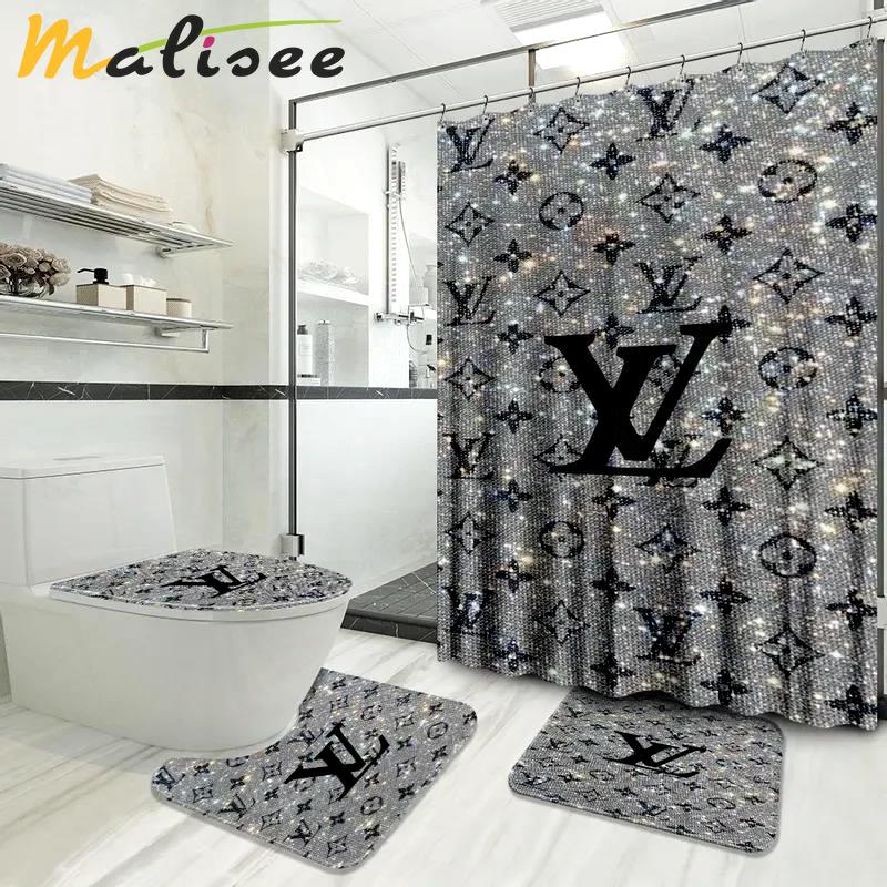 Louis vuitton bath mat luxury fashion brand bathroom sets hypebeast home decor Bathroom Set