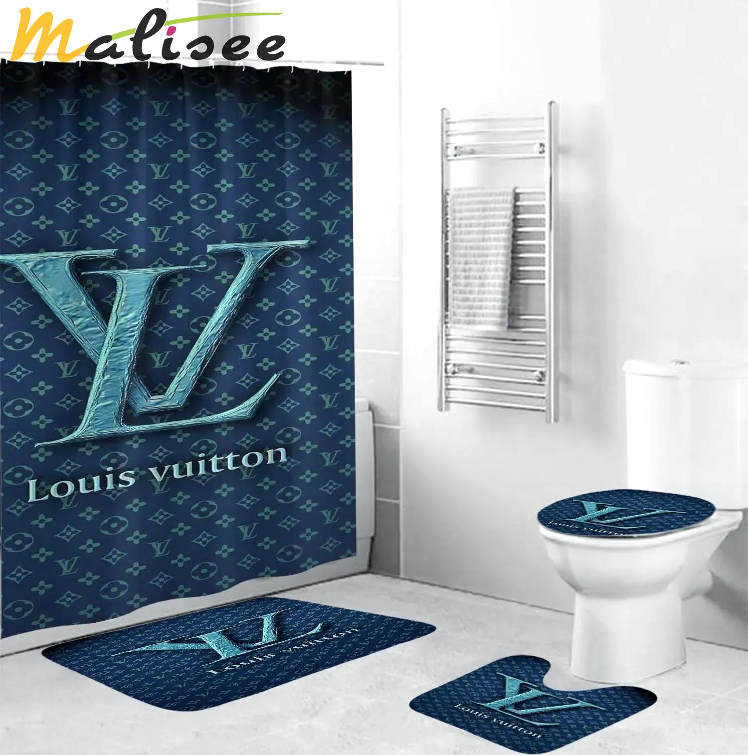 Louis vuitton bath mat luxury fashion brand home decor bathroom sets hypebeast Bathroom Set