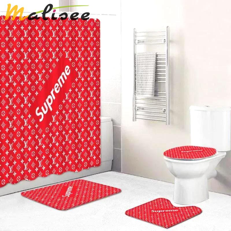 Louis vuitton bathroom set bath mat luxury fashion brand home decor hypebeast Bathroom Set