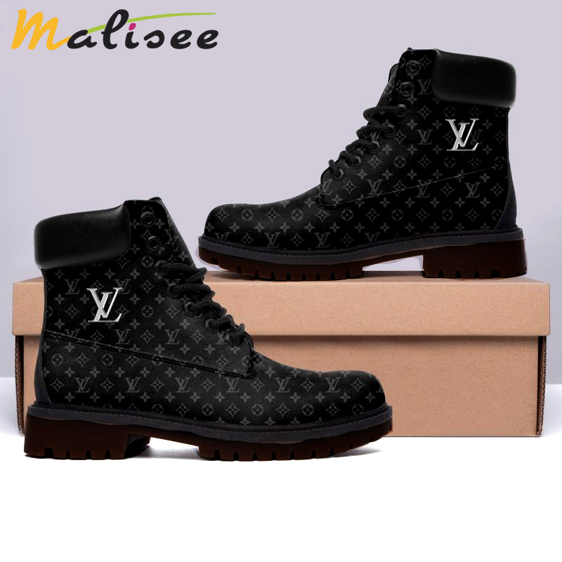 Louis vuitton black timberland boots form timboots shoes hot 2023 lv gifts for men women Timboots Shoes