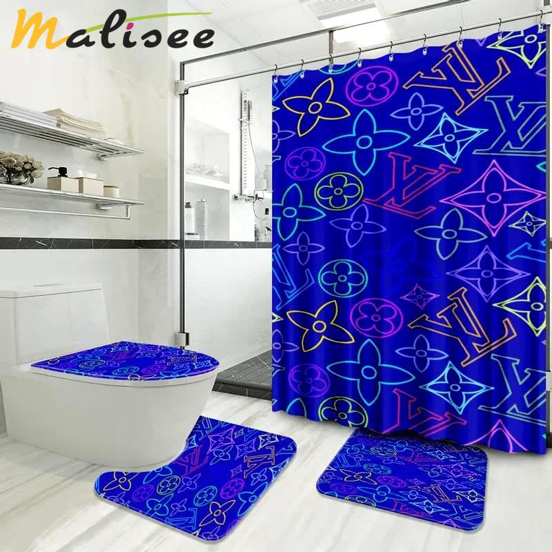 Louis vuitton blue limited luxury brand bathroom set home decor Bathroom Set