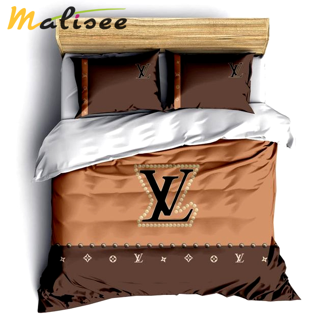 Louis vuitton brown logo type 105 Bedding Sets bedclothes home decor covers bed linen sheets duvet hyperbeast Bedroom bedspread premium fashion brand blankets luxury ideas