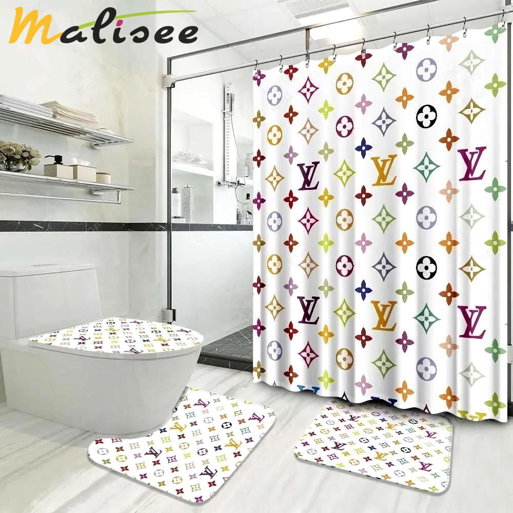 Louis vuitton fashion colorful logo limited luxury brand bathroom set home decor Bathroom Set