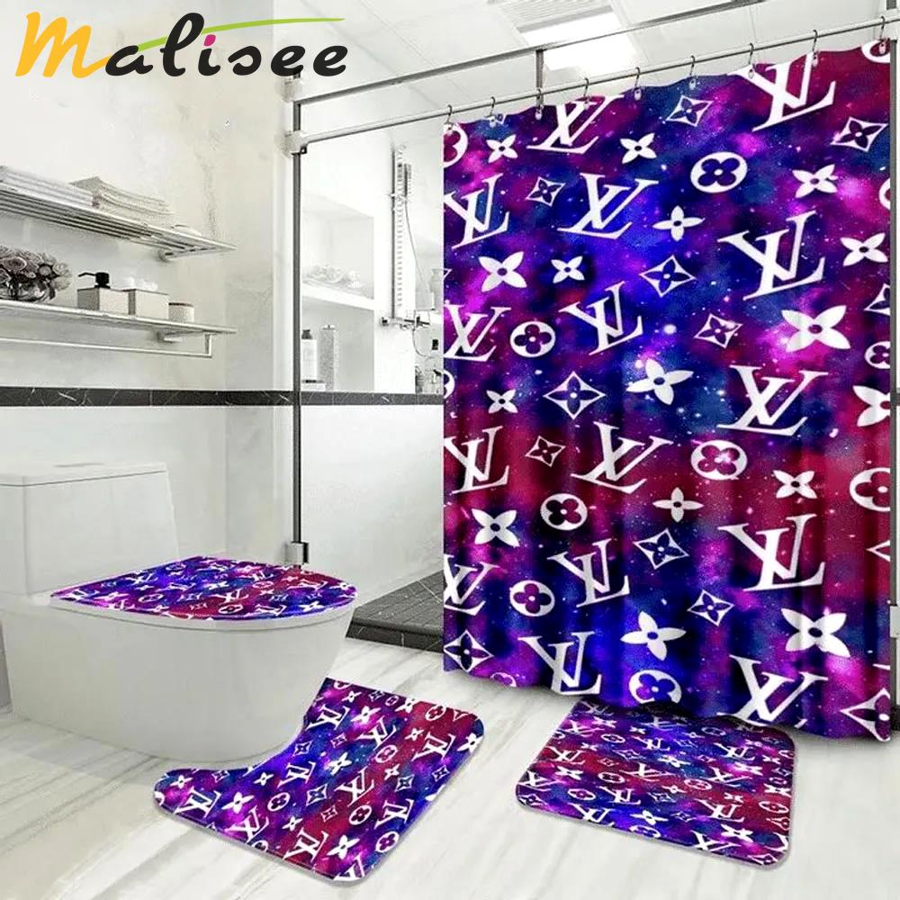 Louis vuitton galaxy luxury fashion brand home decor hypebeast bath mat bathroom sets Bathroom Set