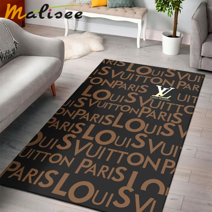 Louis vuitton hot logo type 719. Upgrade Your Living Room with Luxury Home Decor: Area Carpets, Floor Decor, Door Mats, and Hot Gift Items with style a High-End Fashion Brand Rectangle Rug