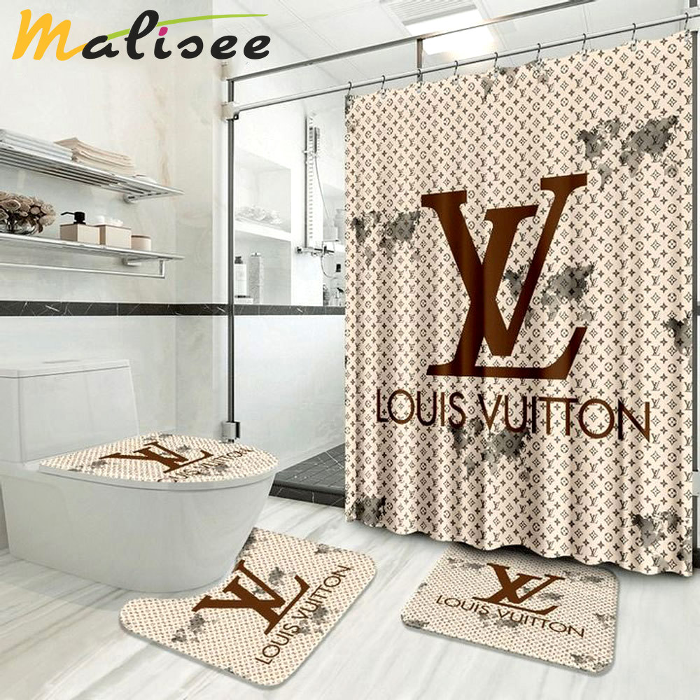 Louis vuitton lv bath mat hypebeast home decor bathroom sets luxury fashion brand Bathroom Set
