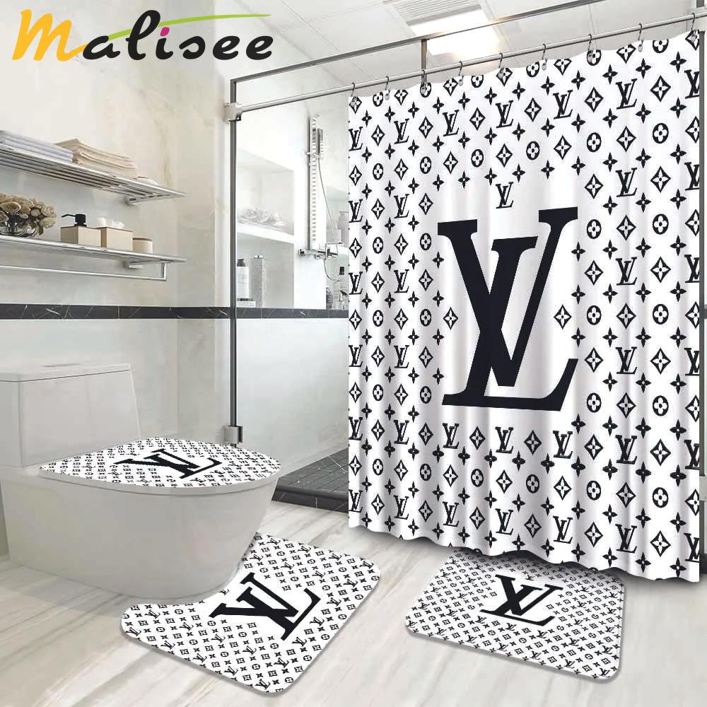 Louis vuitton lv louis vuitton bathroom set bath mat hypebeast home decor luxury fashion brand Bathroom Set