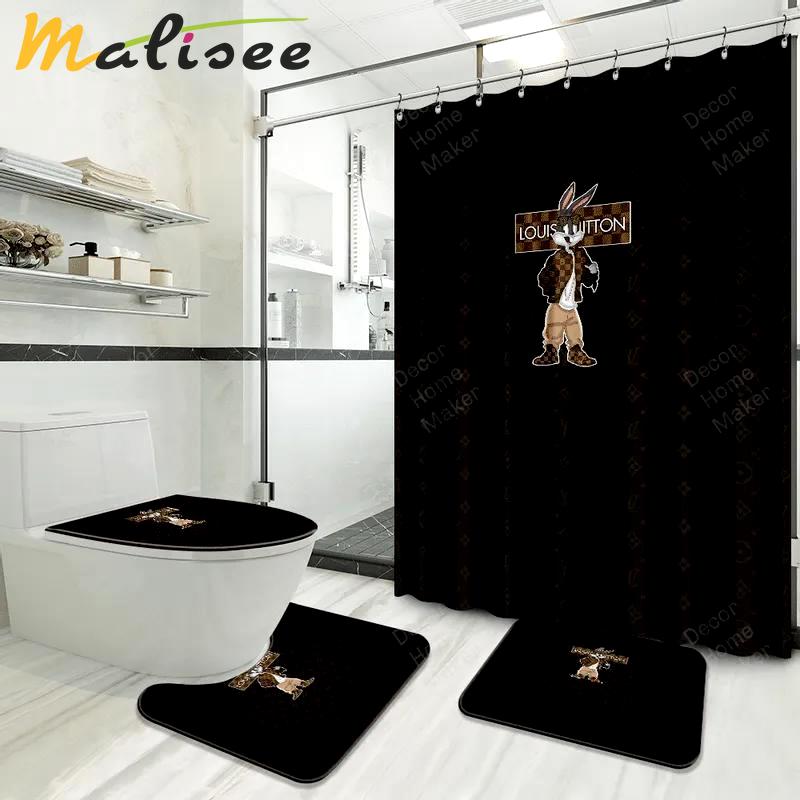 Louis vuitton lv louis vuitton bathroom set hypebeast home decor luxury fashion brand bath mat Bathroom Set