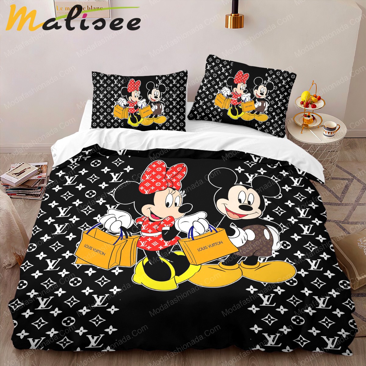 Louis vuitton mickey mouse logo type 1627 Bedding Sets blankets luxury ideas hyperbeast Bedroom premium fashion brand bedclothes duvet bed linen sheets bedspread covers home decor