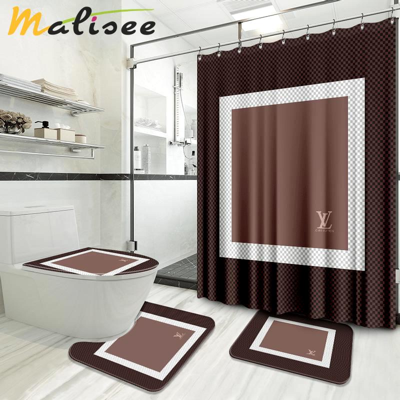 Louis vuitton new fashion logo luxury brand bathroom set home decor Bathroom Set
