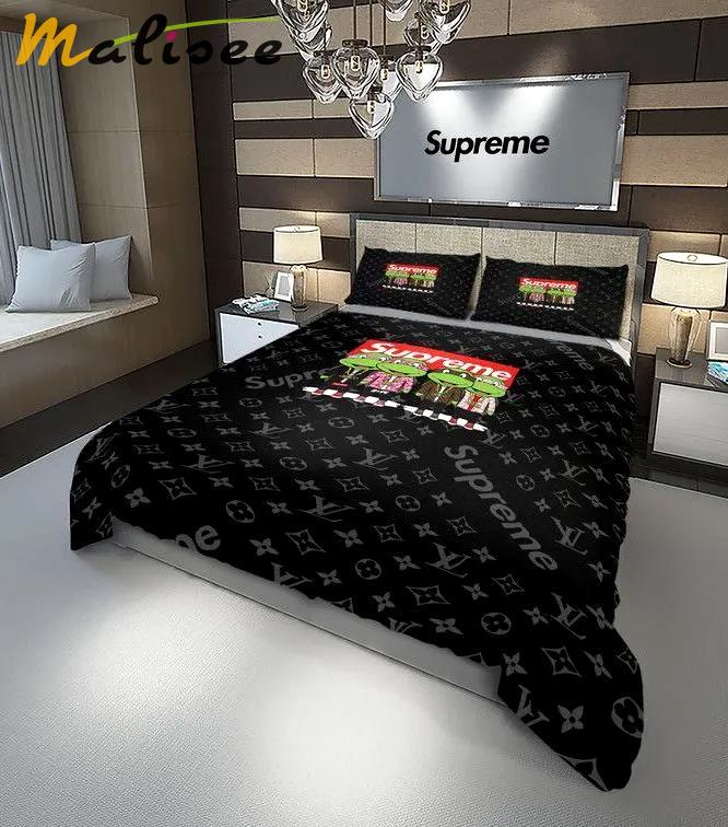Louis vuitton supreme tmnt teenage mutant ninja turtles luxury brand bedding set for bedroom luxury bedspread duvet cover set with pillowcases home decoration Bedding Sets