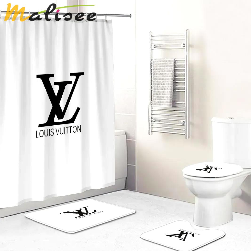 Louis vuitton white premium fashion limited luxury brand bathroom set home decor Bathroom Set
