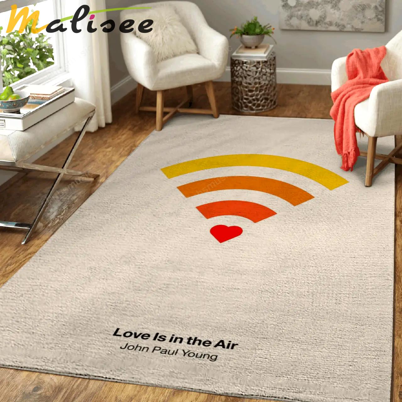 Love is in the air music art for fans area rug living room carpet rug regtangle carpet floor decor home decor Rectangle Rug