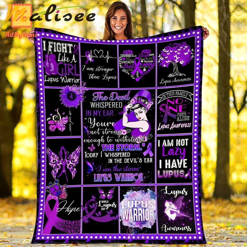 Lupus warrior fleece blanket quilt Quilt Blanket