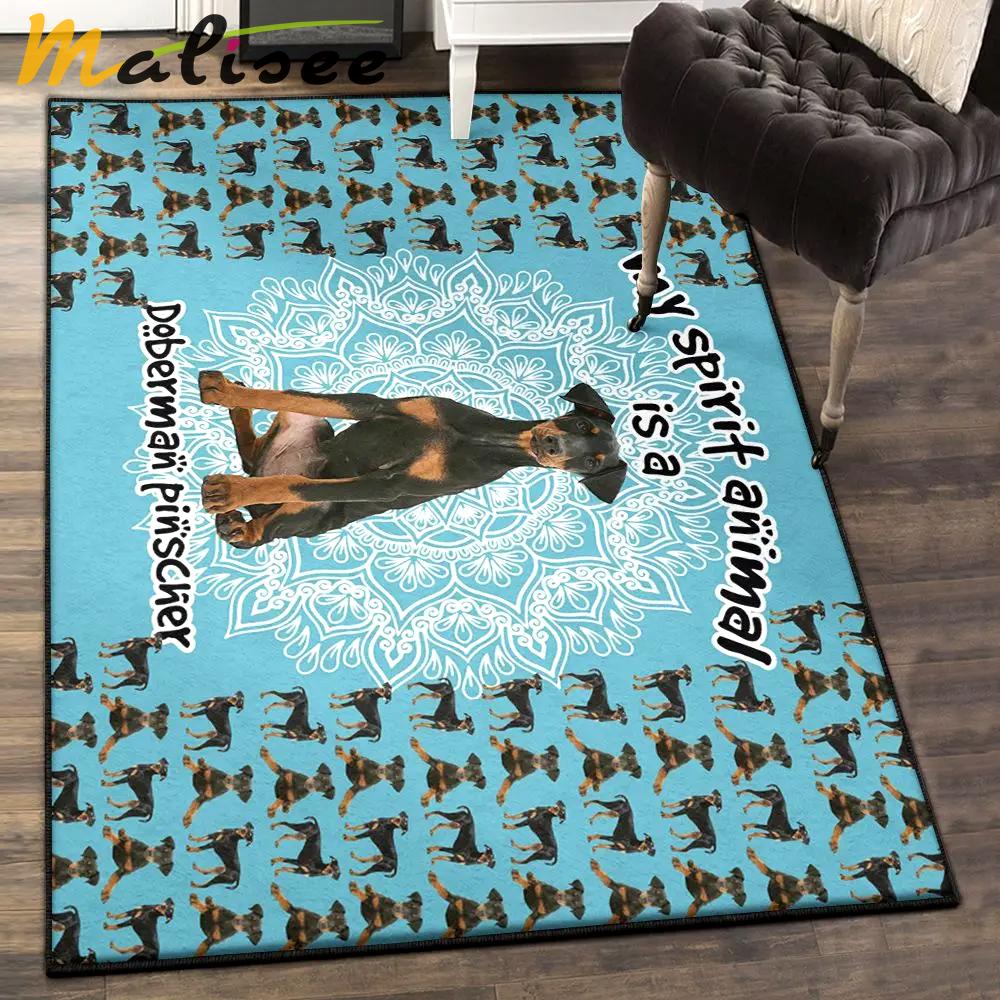 Mammal washable rugs, doberman pinscher is my spirit animal rug Rectangle Rug