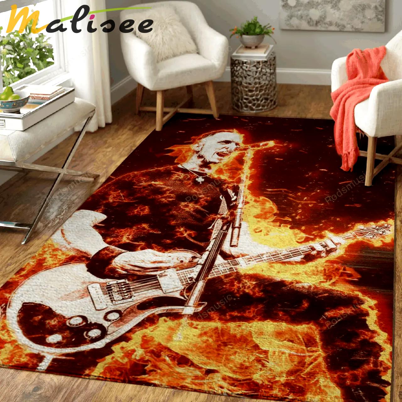 Mark tremonty burning music art for fans area rug living room carpet rug regtangle carpet floor decor home decor Rectangle Rug