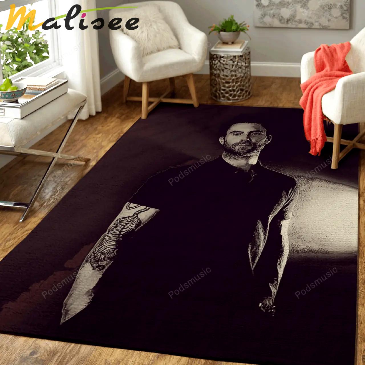 Maroon 5 34 music art for fans area rug living room carpet rug regtangle carpet floor decor home decor Rectangle Rug