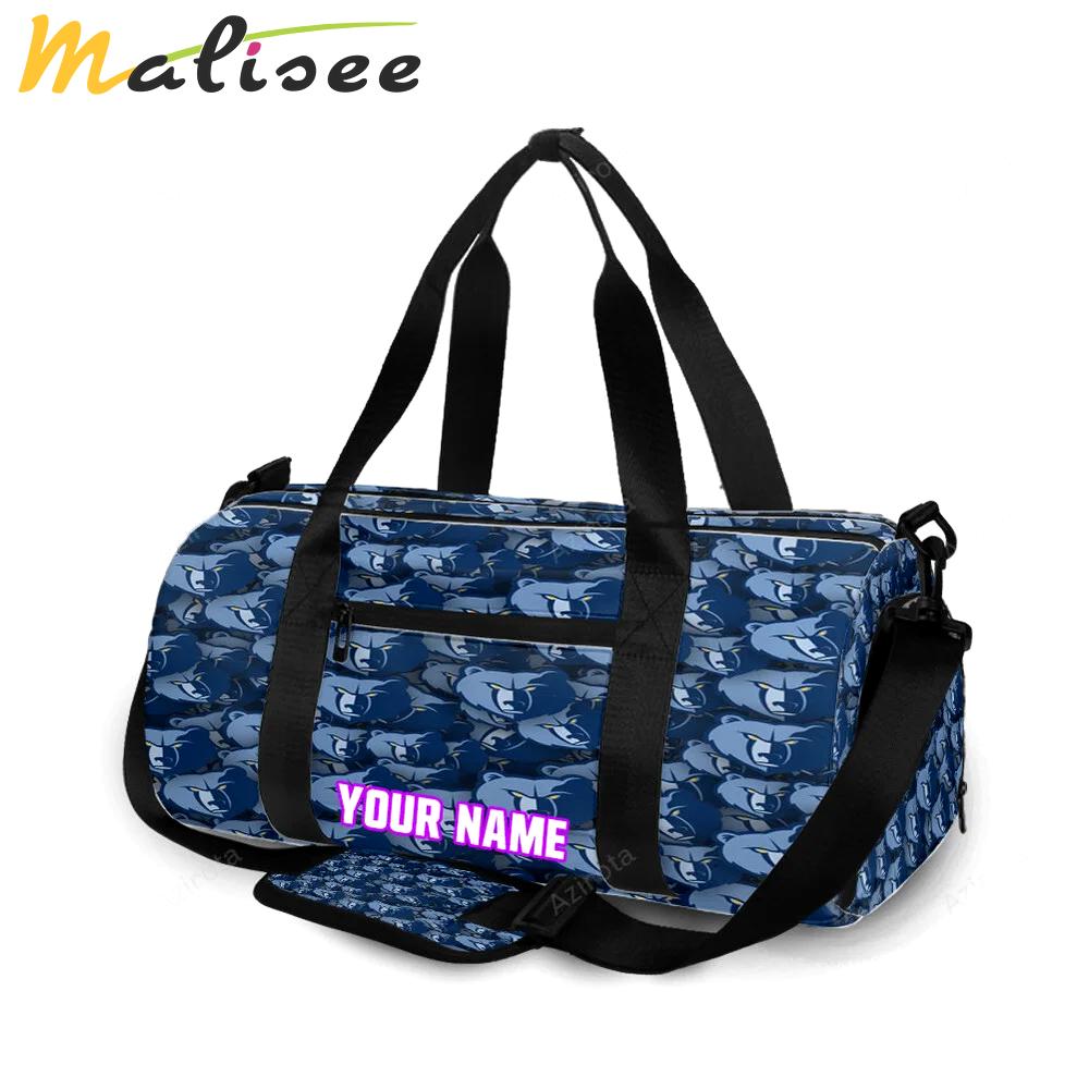 Memphis grizzlies emblem v5 personalized name travel bag gym bag 1948 Travel Bag