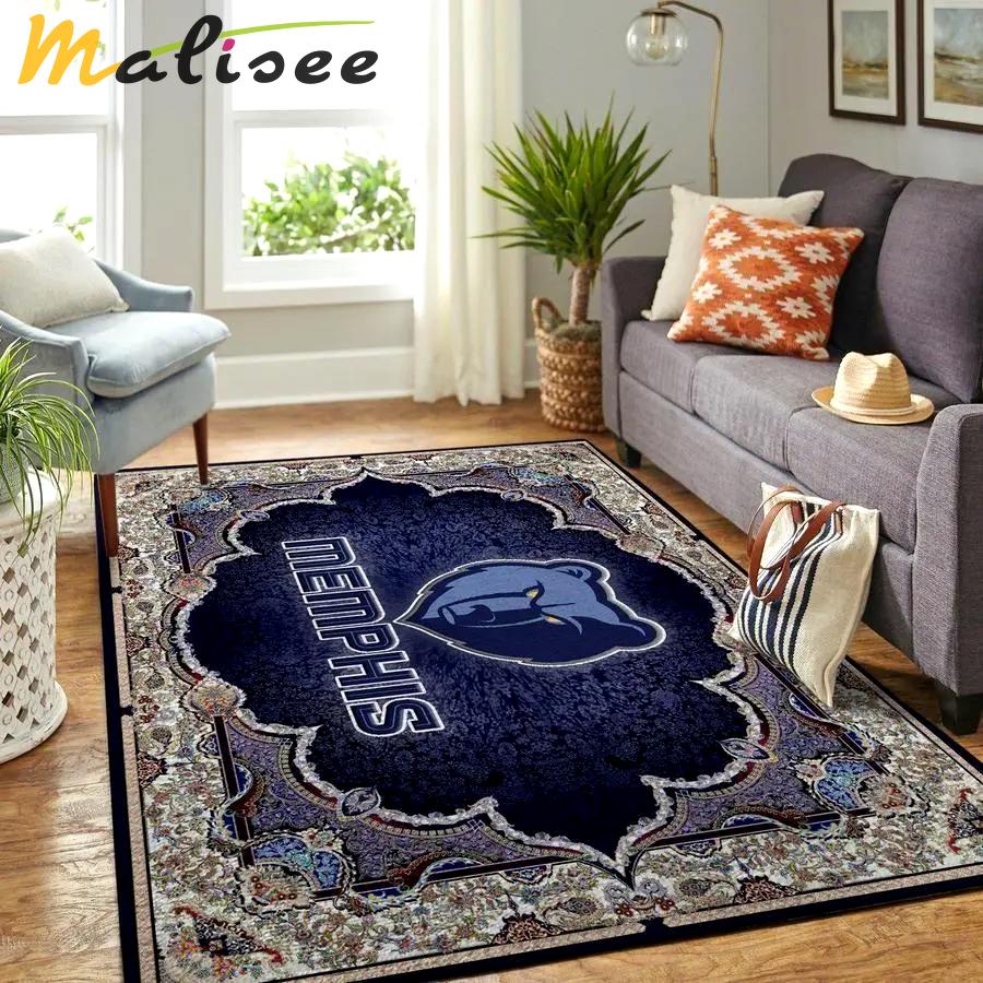 Memphis grizzlies nba basketball carpet living room rug regtangle carpet v4599 Rectangle Rug