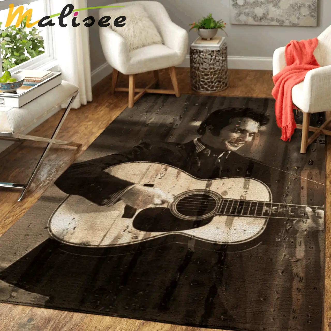 Merle haggard american country singer songwriter art for fans area rug rug regtangle carpet floor decor home decor Rectangle Rug