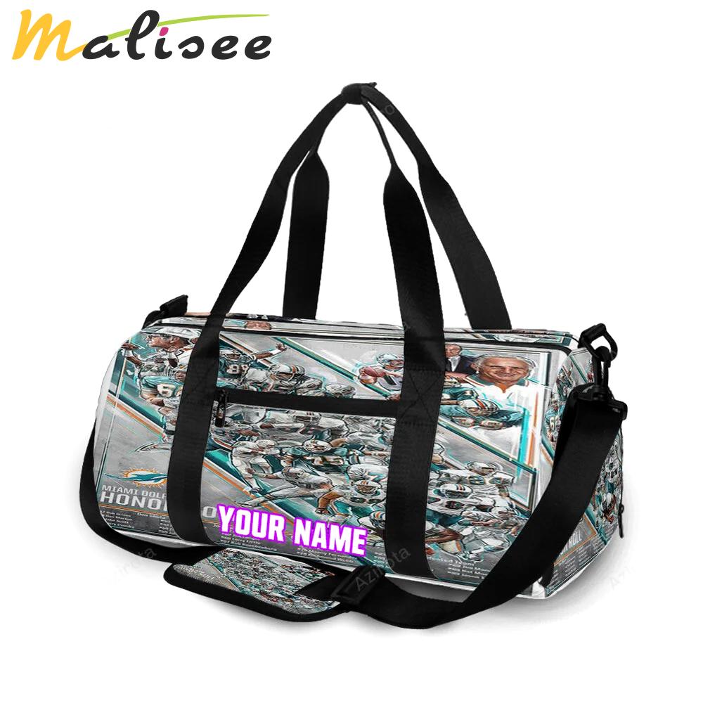 Miami dolphins players9 personalized name travel bag gym bag 128 Travel Bag