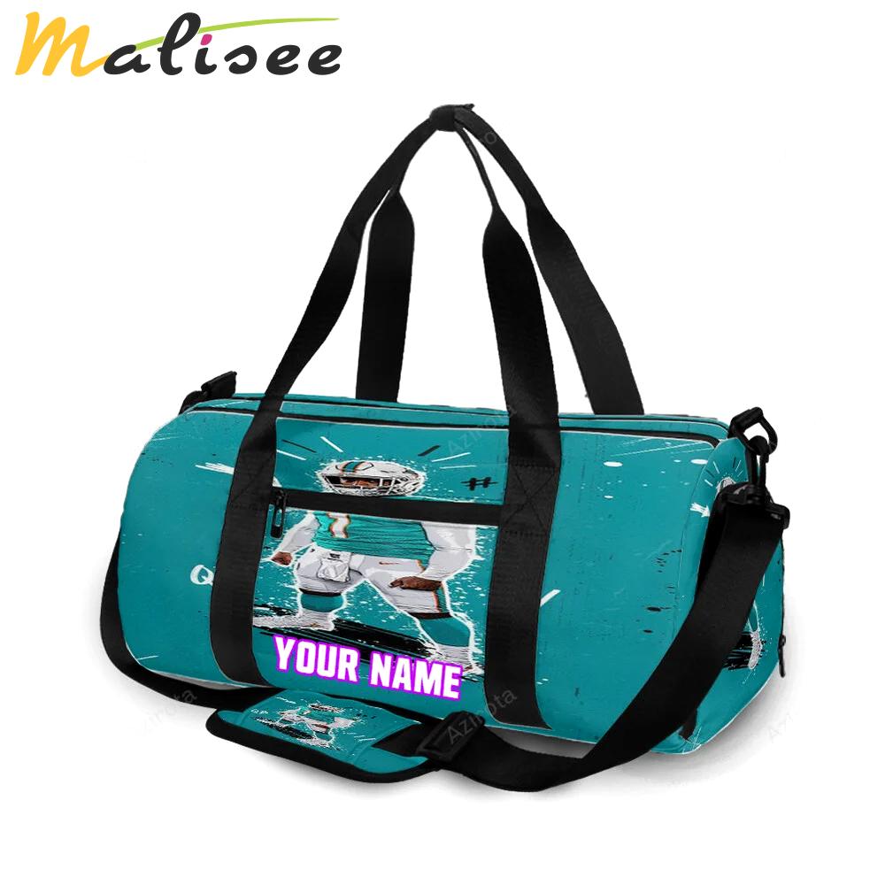 Miami dolphins tua tagovailoa5 personalized name travel bag gym bag 159 Travel Bag