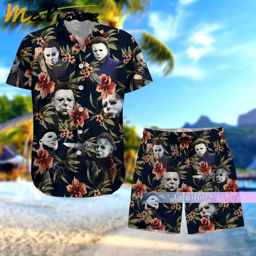 Michael myers shirt: horror movie hawaiian & button shirt for men – perfect horror gift Hawaii Shirt