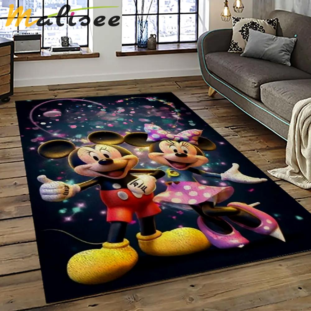 Mickey mouse characters cartoon movie carpet rectangle area rug for living room bedroom decor mme26 Rectangle Rug