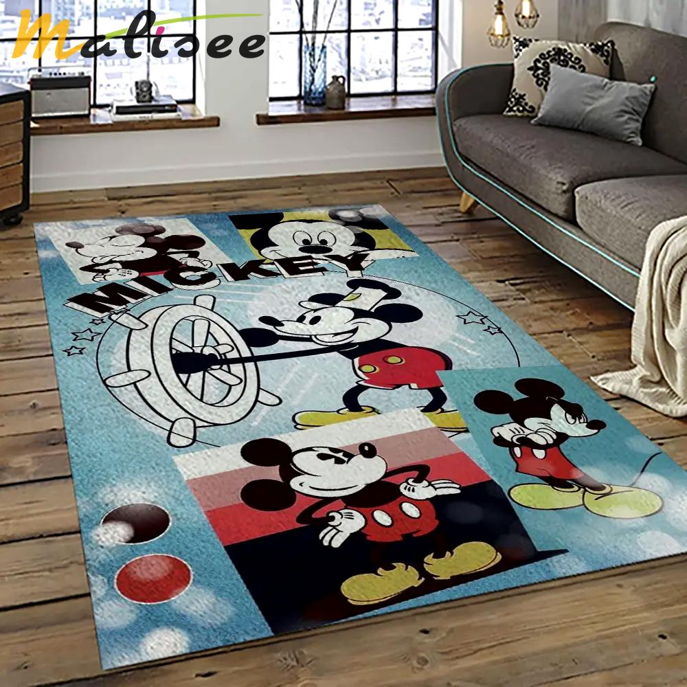 Mickey mouse characters cartoon movie carpet rectangle area rug for living room bedroom decor mme45 Rectangle Rug