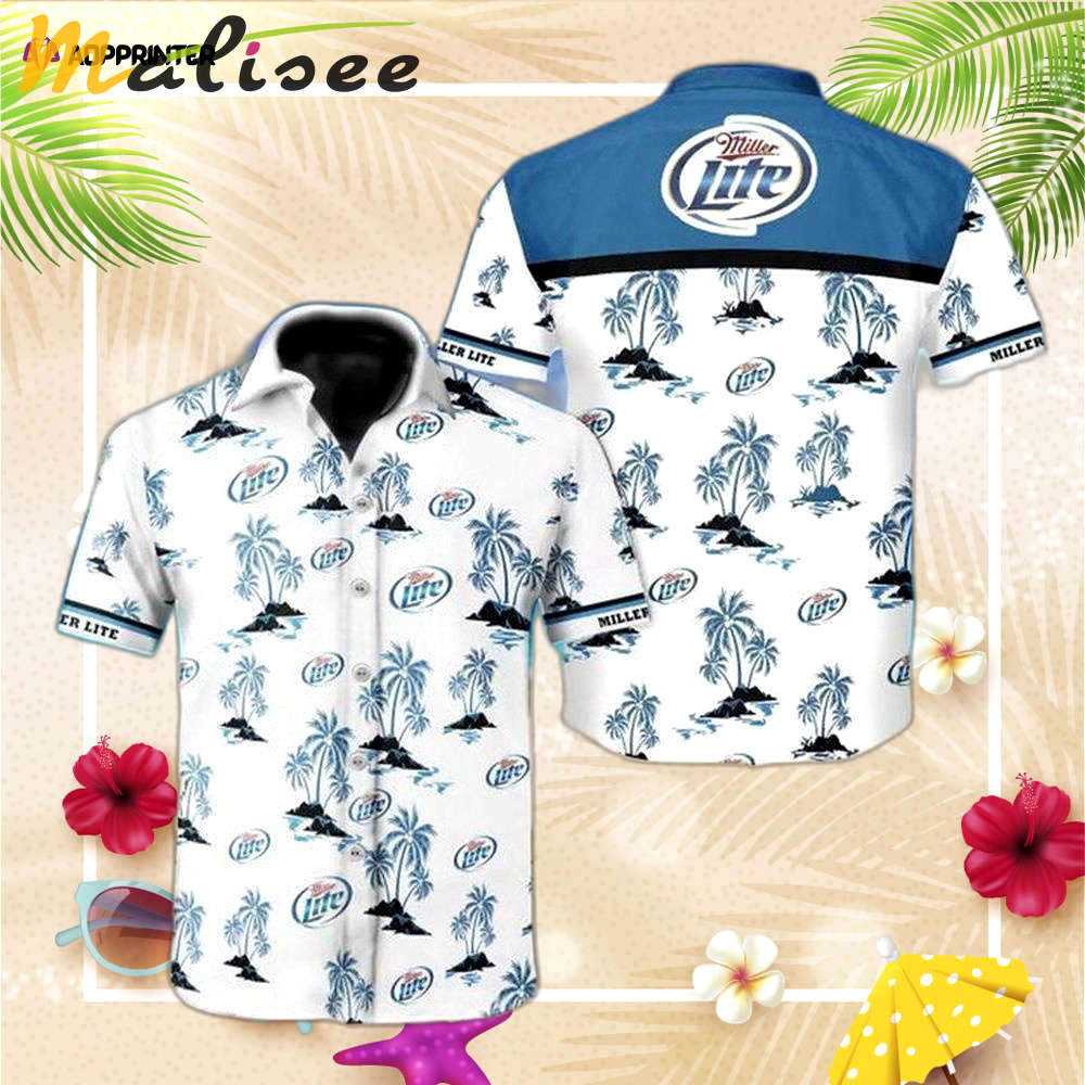Miller lite beer floral hawaiian shirt, gift for men women, gift for men women Hawaii Shirt