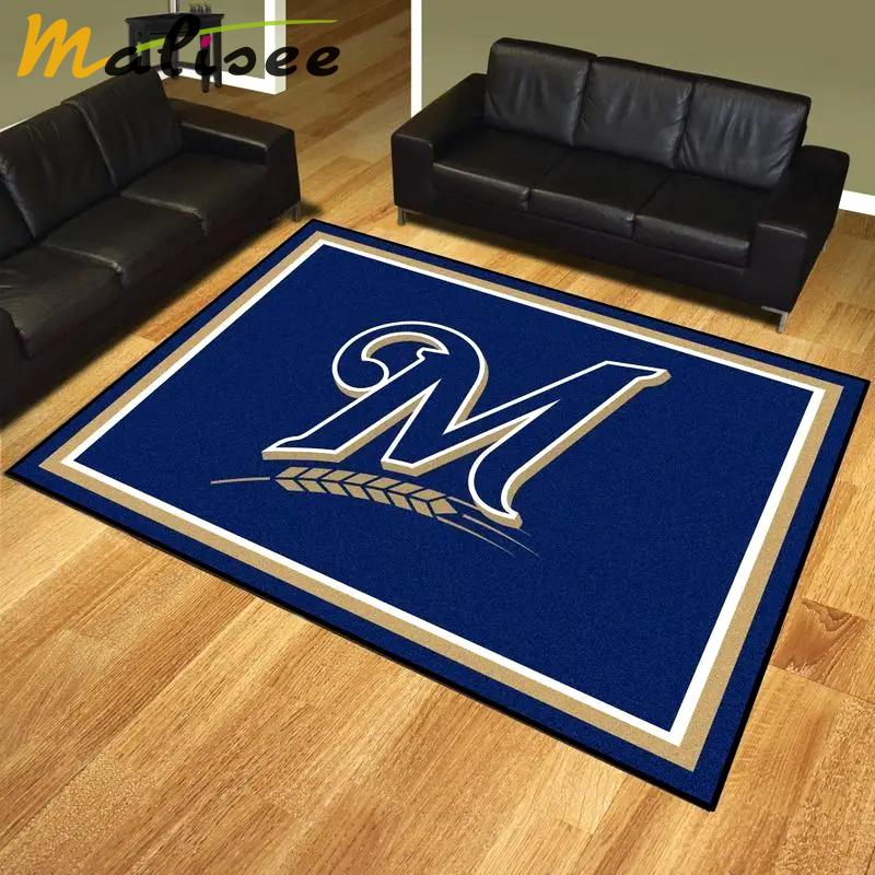 Milwaukee brewers area rug mlb team logo carpet living room rugs decor 7 Rectangle Rug