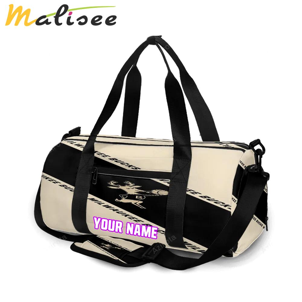 Milwaukee bucks mascot v24 personalized name travel bag gym bag 1382 Travel Bag