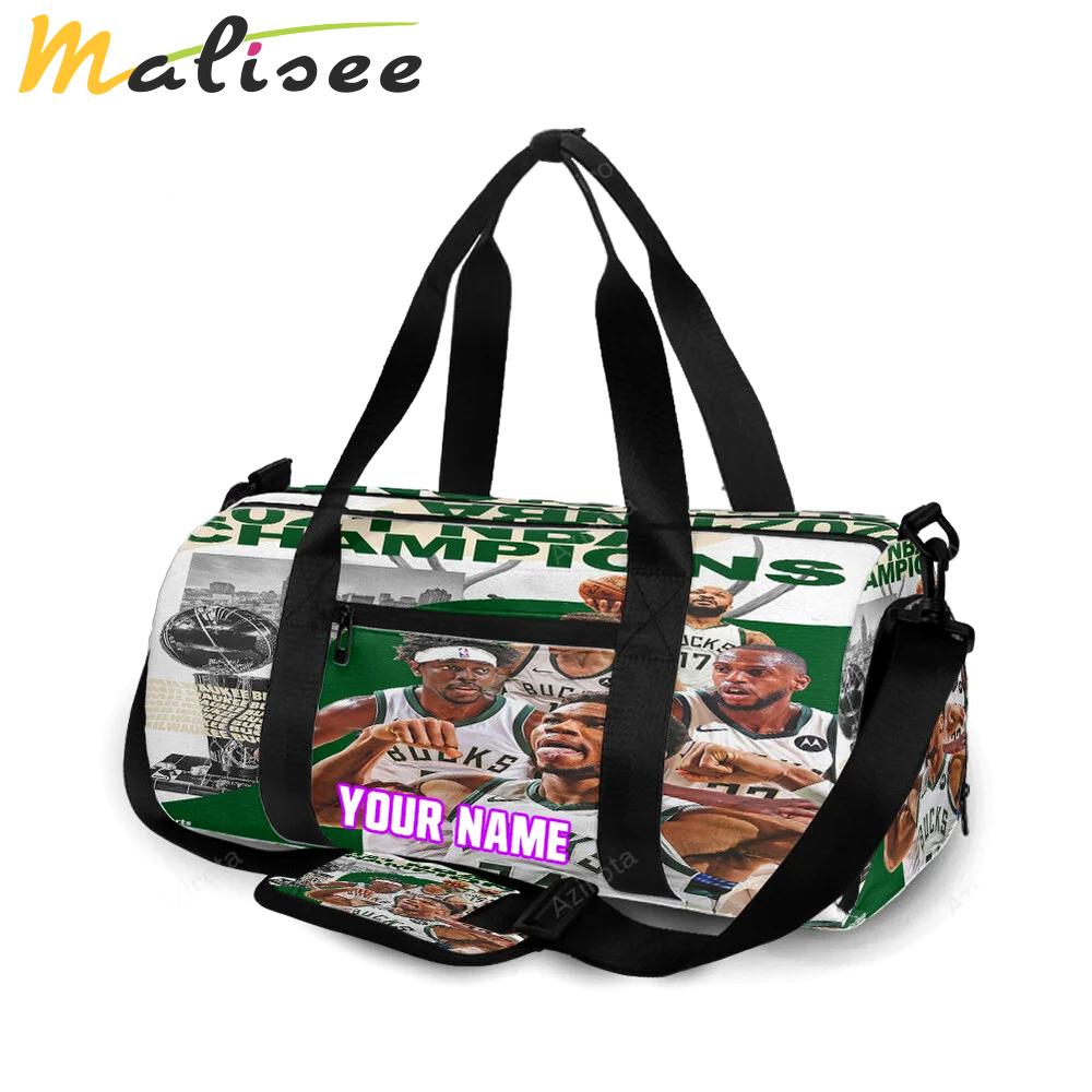 Milwaukee bucks players v52 personalized name travel bag gym bag 633 Travel Bag