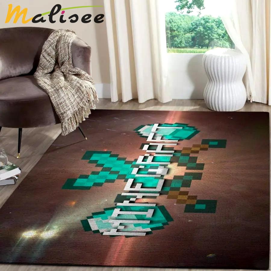 Minecraft area rug living room rug home decor video game gfd 19120611 Rectangle Rug