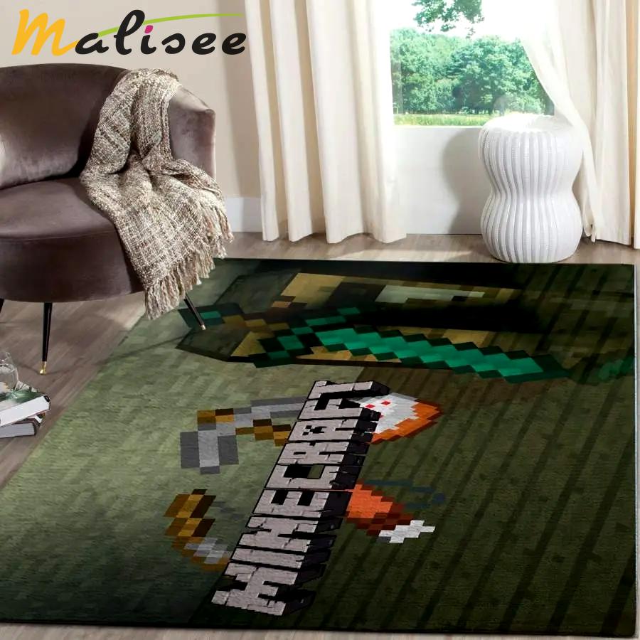 Minecraft area rug living room rug home decor video game gfd 19120619 Rectangle Rug