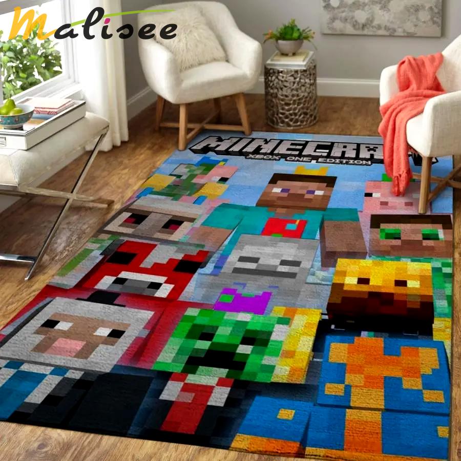 Minecraft area rug living room rug home decor video game gfd m30105 Rectangle Rug