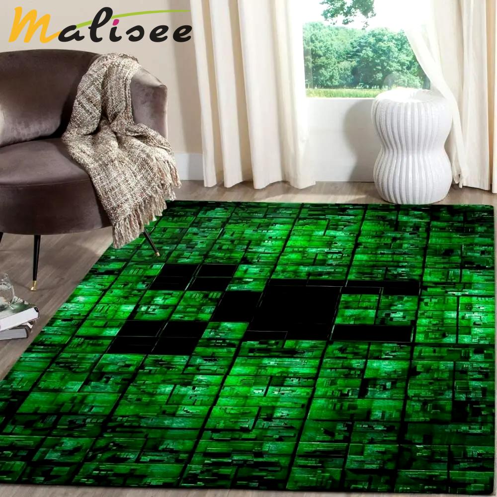 Minecraft area rug video game carpet gamer living room rugs rug regtangle carpet floor decor home decor v233 Rectangle Rug