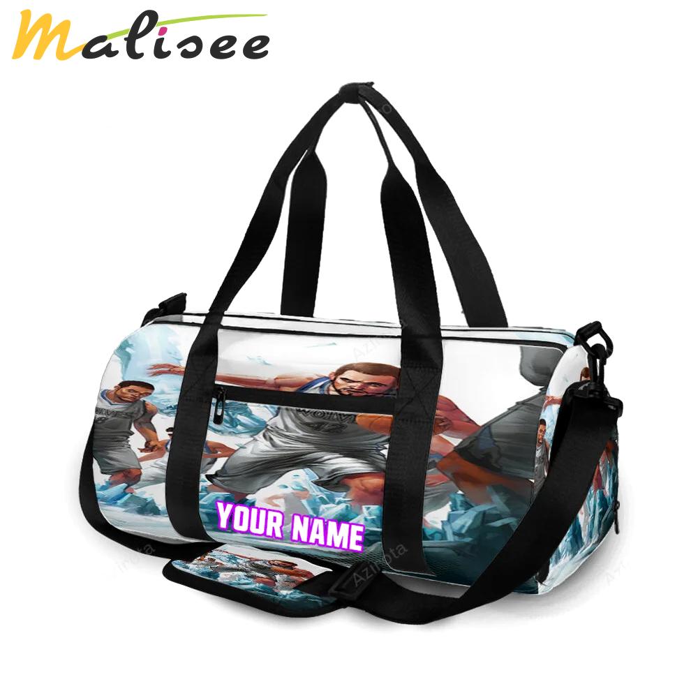 Minnesota timberwolves players v47 personalized name travel bag gym bag 898 Travel Bag
