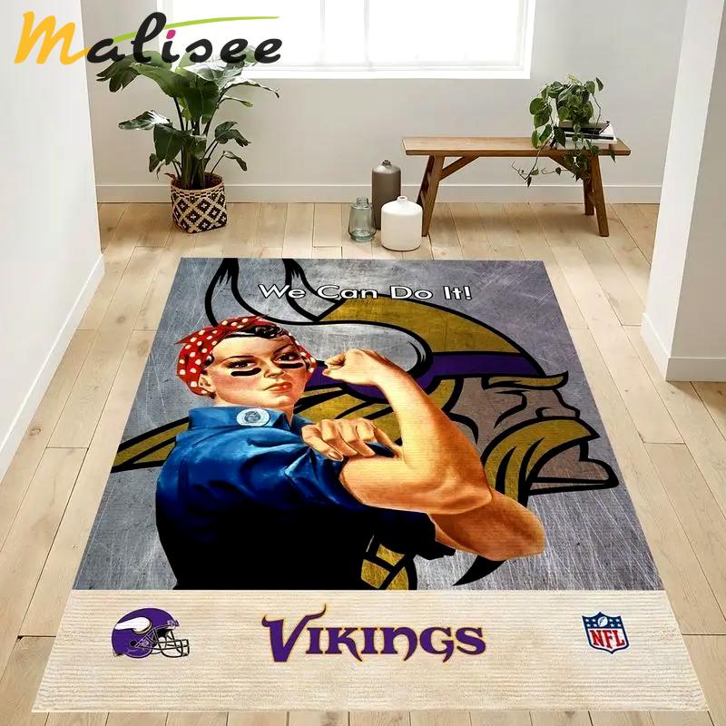 Minnesota vikings football nfl 15 living room bed room rug regtangle carpet Rectangle Rug