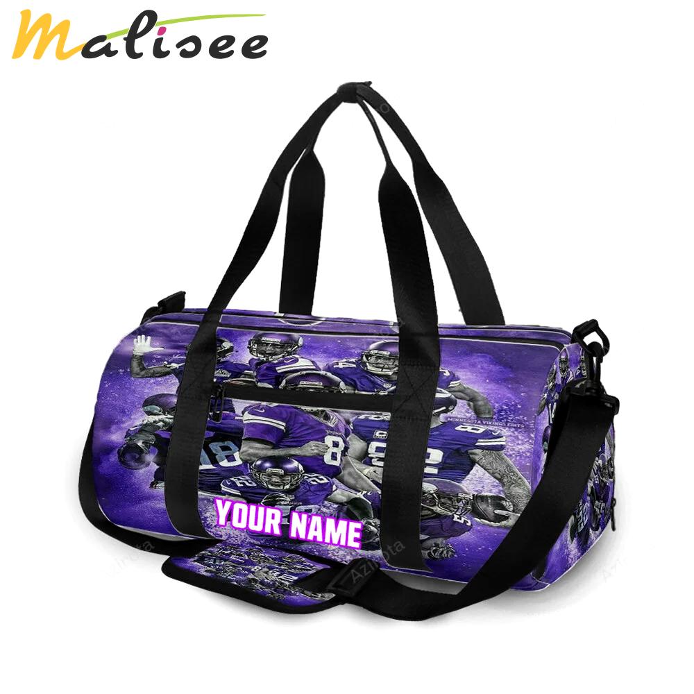 Minnesota vikings team v13 personalized name travel bag gym bag 203 Travel Bag