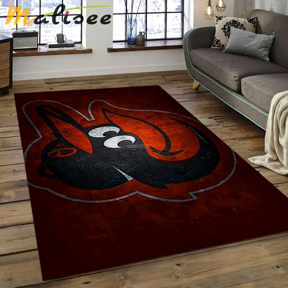 Mlb baltimore orioles baseball team logo rectangle area bo01 Rectangle Rug
