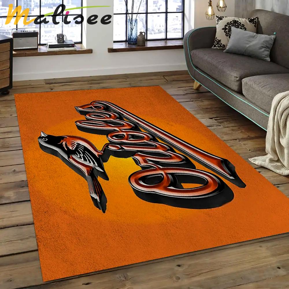 Mlb baltimore orioles baseball team logo rectangle area bo19 Rectangle Rug