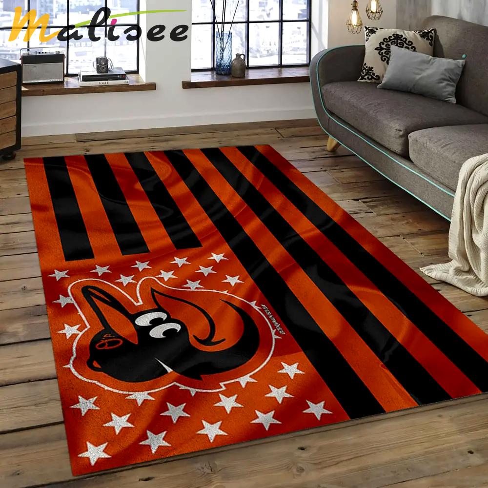 Mlb baltimore orioles baseball team logo rectangle area bo20 Rectangle Rug