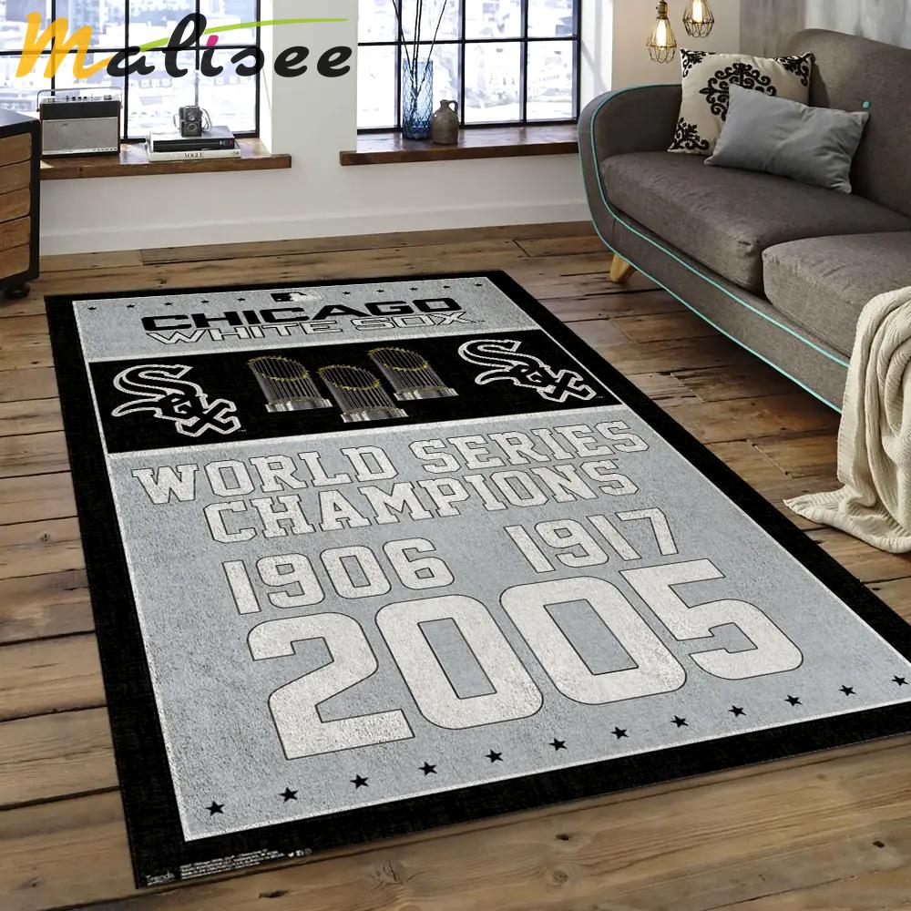 Mlb chicago white sox baseball team logo rectangle area cws26 Rectangle Rug