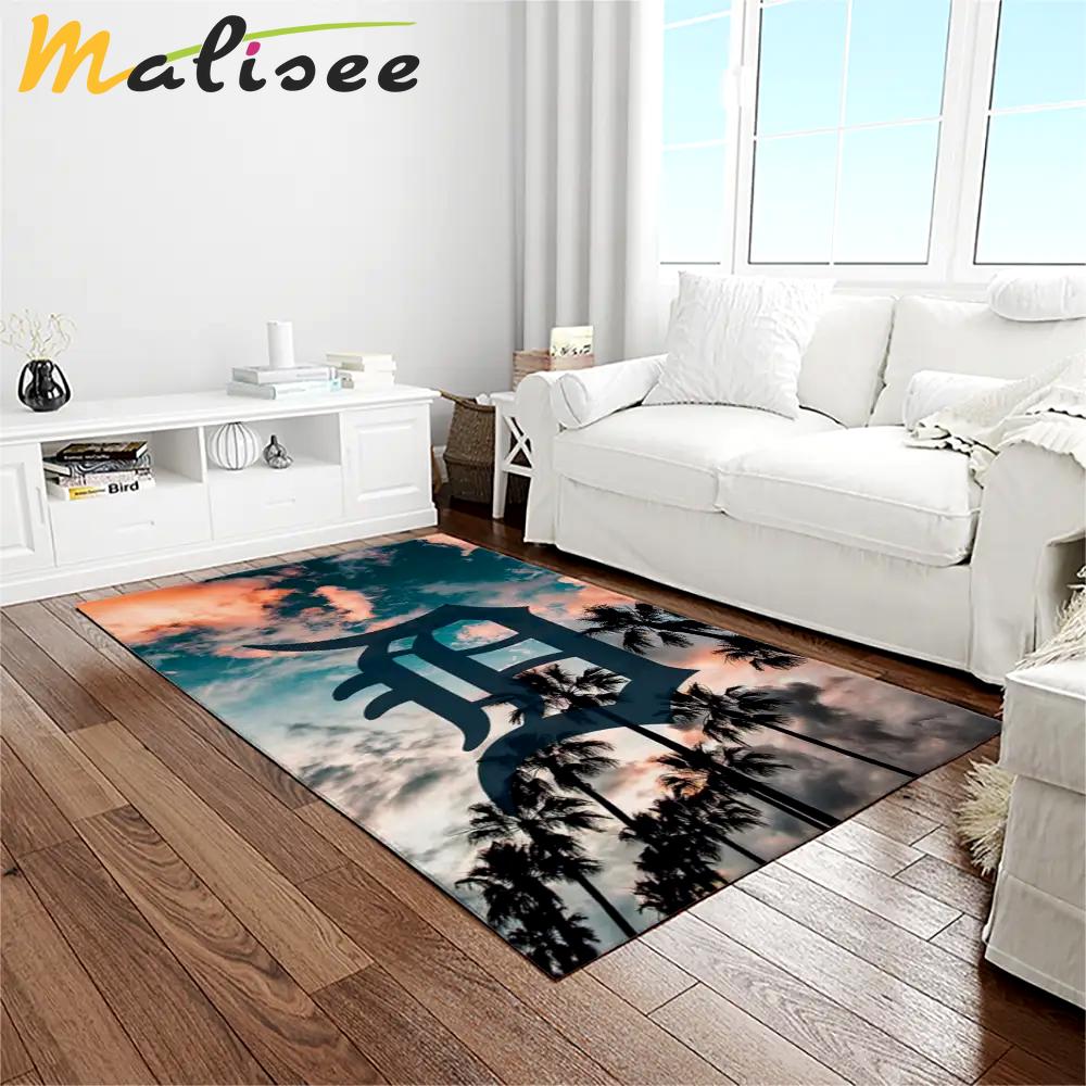 Mlb detroit tigers baseball team logo rectangle area rug dt34 Rectangle Rug