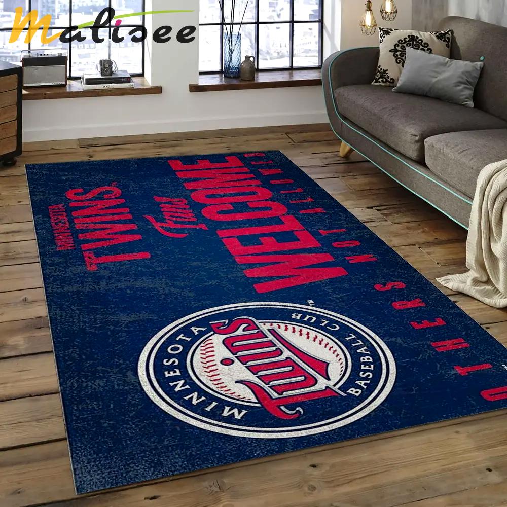 Mlb minnesota twins baseball team logo rectangle area mts38 Rectangle Rug