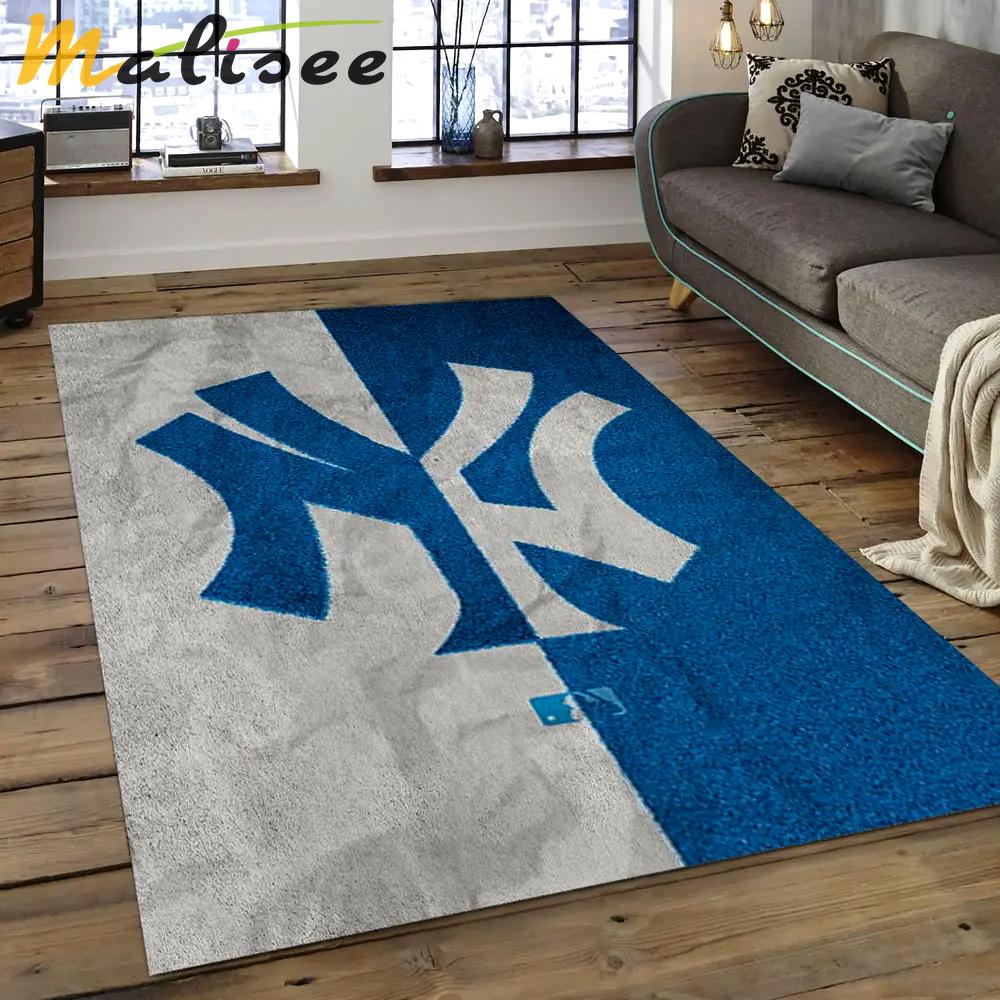 Mlb new york yankees baseball team logo rectangle area nyy19 Rectangle Rug