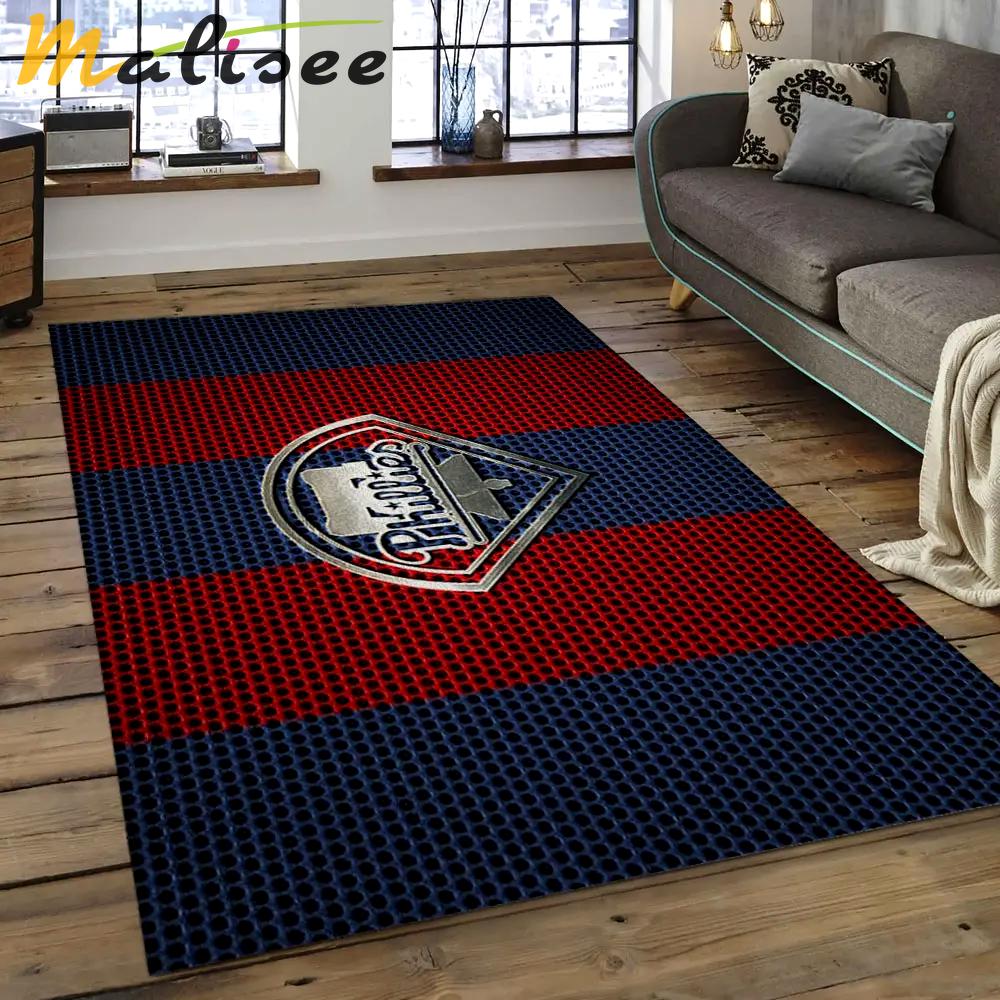 Mlb philadelphia phillies baseball team logo rectangle area pp05 Rectangle Rug