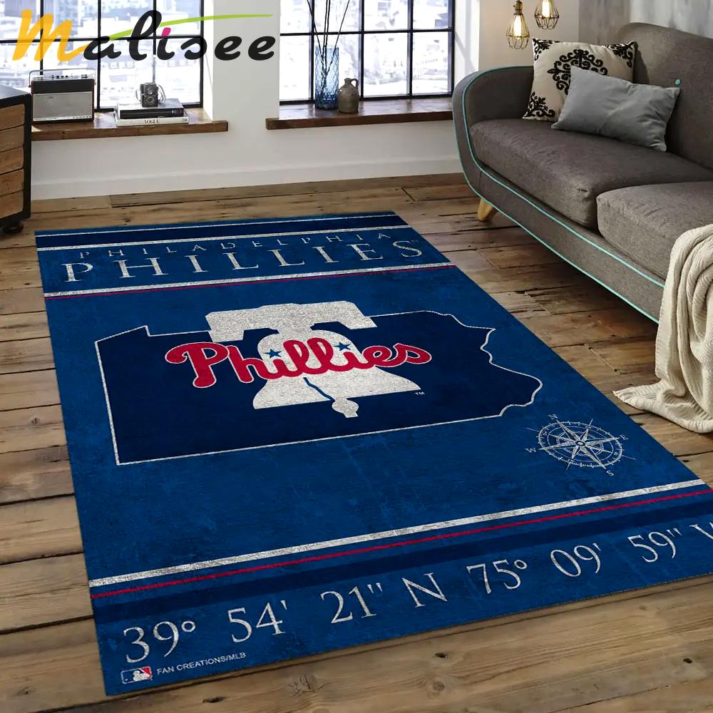 Mlb philadelphia phillies baseball team logo rectangle area pp15 Rectangle Rug